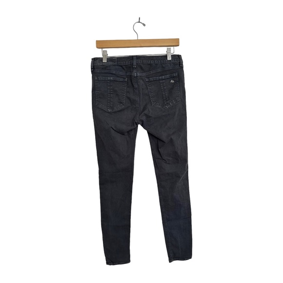 Rag and Bone Jean Legging Distressed Charcoal Skinny Jean Size 30 - Picture 4 of 13